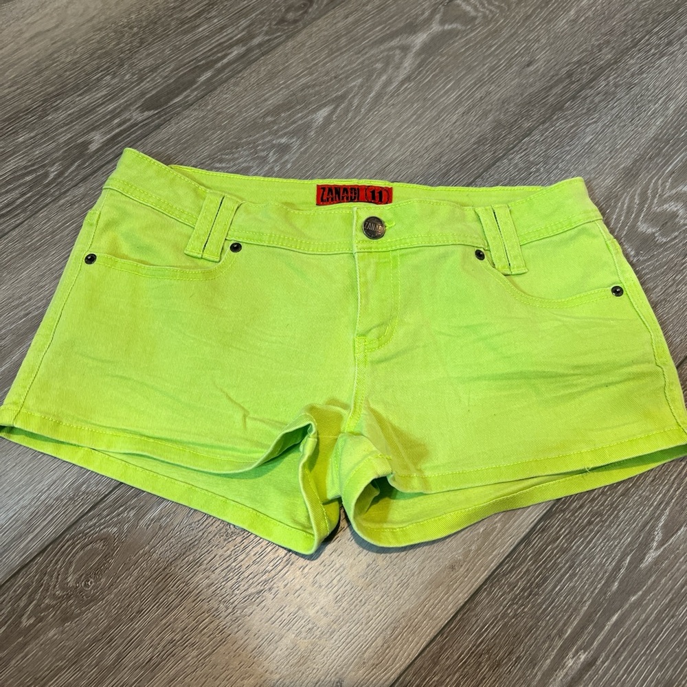Zanadi Neon Green Jean Shorts
